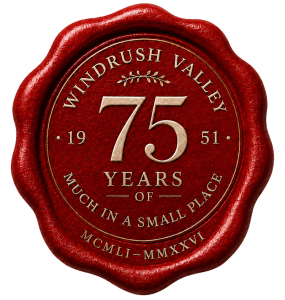 Windrush Valley School 75 Years 1951-2026 wax seal
